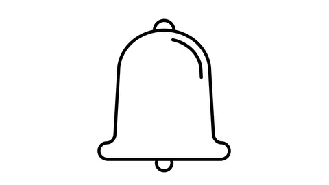 Line icon animation bell Stock Footage 103321311