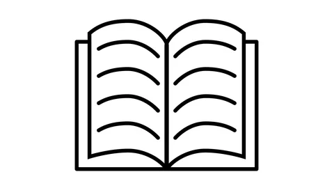 Line icon animation book Stock Footage 103335317