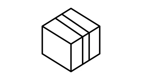 Line icon animation box Stock Footage 103312299