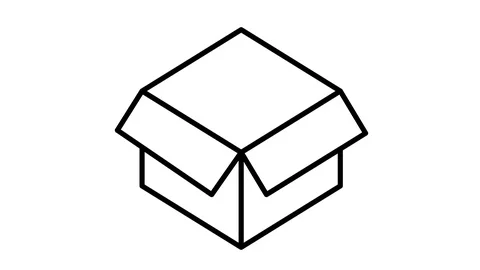 Line icon animation box Stock Footage 103330530