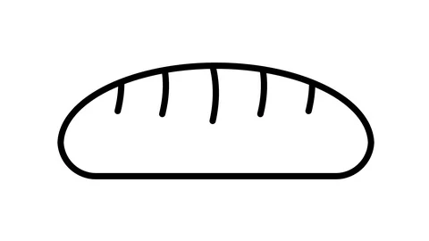 Line icon animation bread Stock Footage 103329207