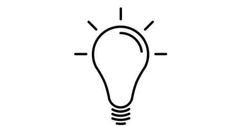 Line icon animation bulb 스톡 동영상 103305092