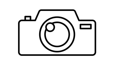 Line icon animation camera Stock Footage 103724347