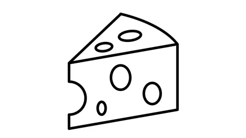 Line icon animation cheese Stock Footage 103329437