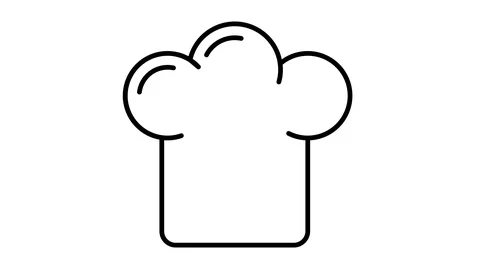 Line icon animation chef Stock Footage 103329936