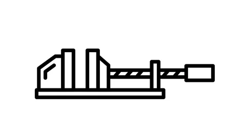 Line icon animation clamp Stock Footage 103335453