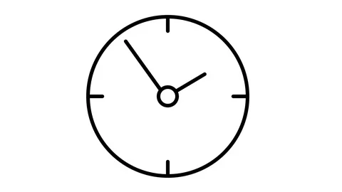 Line icon animation clock Stock Footage 103305038