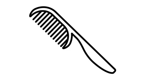 Line icon animation comb Stock Footage 103821687