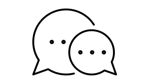 Line icon animation communication Stock Footage 103323233