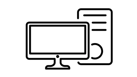 Line icon animation computer Stock Footage 103428781