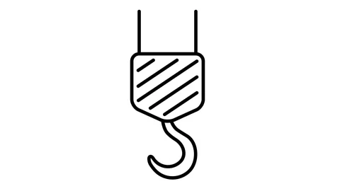 Line icon animation crane Stock Footage 103336978