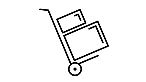 Line icon animation delivery 스톡 동영상 103306342