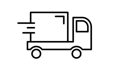 Line icon animation delivery 스톡 동영상 103306755
