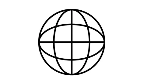 Line icon animation earth Stock Footage 103306622