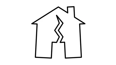 Line icon animation earthquake Stock Footage 103477880