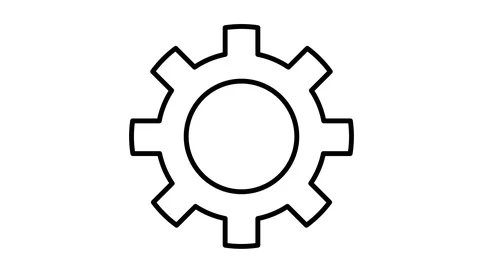 Line icon animation gear Stock Footage 103336826