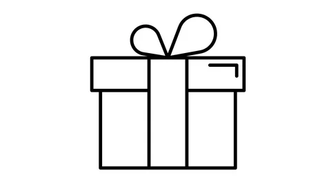 Line icon animation gift Stock Footage 103330436