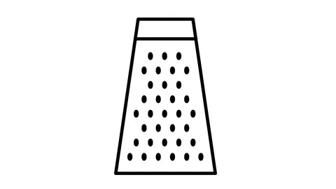 Line icon animation grater Stock Footage 103823261