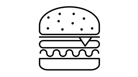 Line icon animation hamburger Stock Footage 103330248