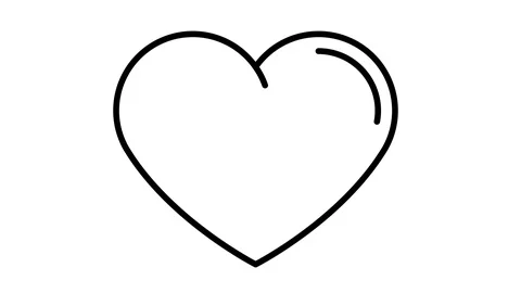 Line icon animation heart Stock Footage 103423448