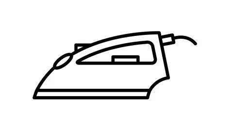 Line icon animation iron Stock Footage 103478140