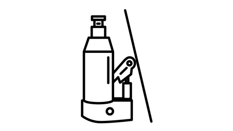 Line icon animation jack Stock Footage 103335647