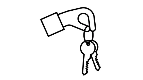 Line icon animation key Stock Footage 103631675