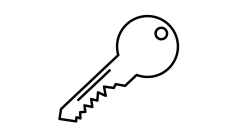 Line icon animation key Stock Footage 103632414