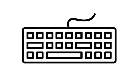 Line icon animation keyboard Stock Footage 103429342