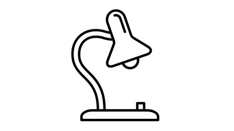 Line icon animation lamp Stock Footage 103323076