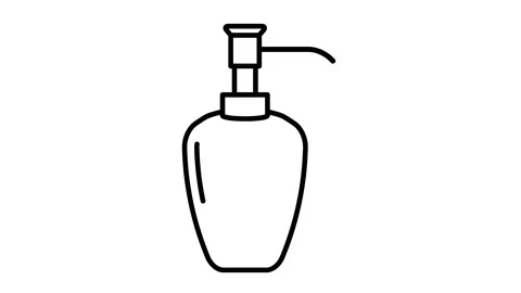 Line icon animation liquid soap Stock Footage 103821768