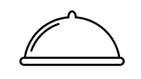 Line icon animation lunch Stock Footage 103330363