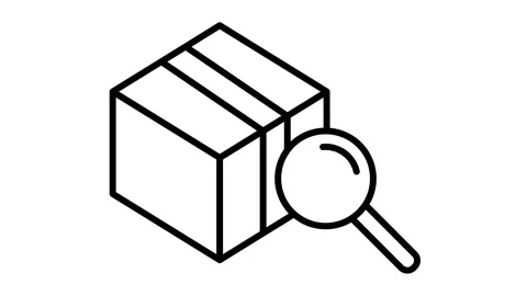Line icon animation magnifying box Stock Footage 103306009