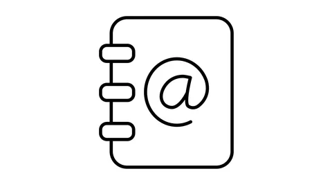 Line icon animation mail book Stock Footage 103479286