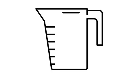 Line icon animation measuring cup Stock Footage 103822784
