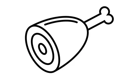 Line icon animation meat Stock Footage 103329632