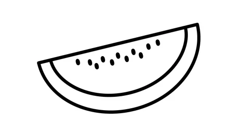 Line icon animation melon Stock Footage 103732526