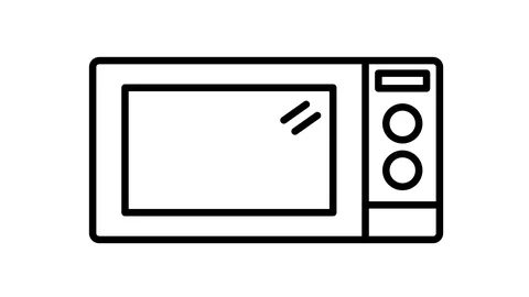 Line icon animation microwave Stock Footage 103436031