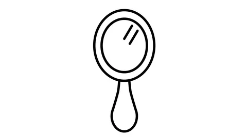 Line icon animation mirror Stock Footage 103821366