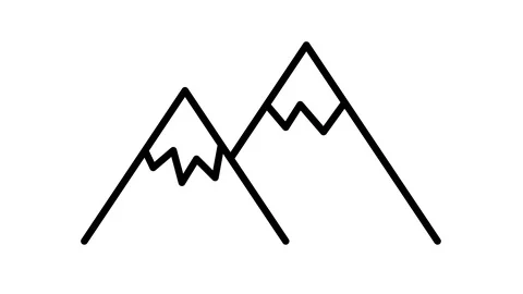 Line icon animation mountain Stock Footage 103724044
