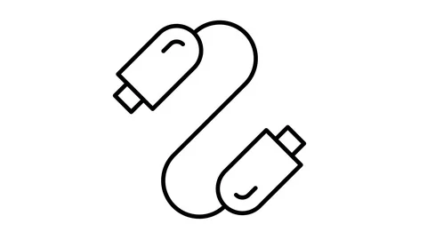 Line icon animation network cable Stock Footage 103429024