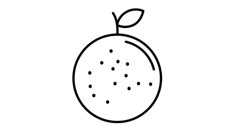 Line icon animation orange Stock Footage 103823469