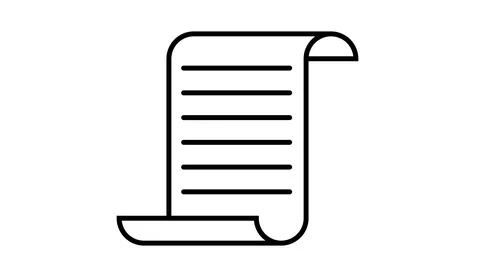 Line icon animation paper Stock Footage 103322282