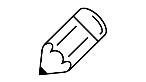 Line icon animation pencil Stock Footage 103335142