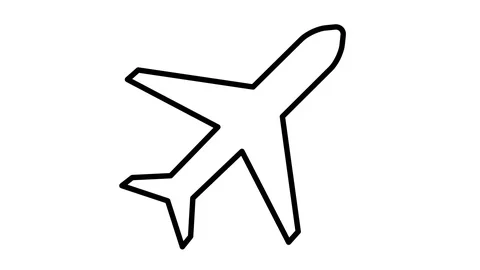 Line icon animation plane 스톡 동영상 103306124