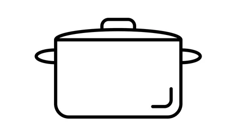 Line icon animation pot Stock Footage 103823168