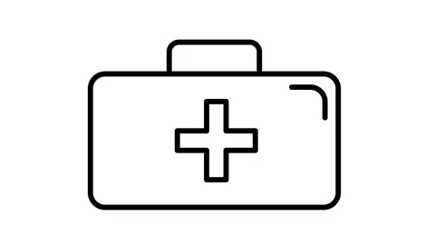 Line icon animation rescue case Stock Footage 103423764