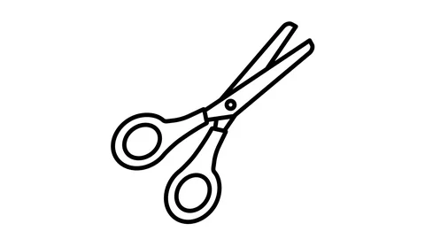 Line icon animation scissors 스톡 동영상 103305364