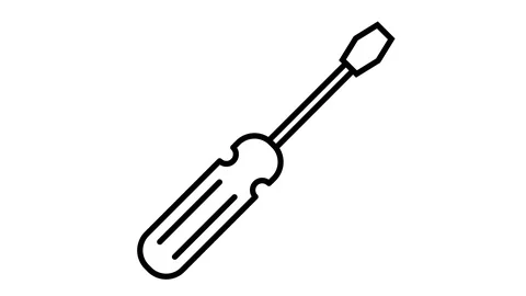 Line icon animation screwdriver Stock Footage 103335741