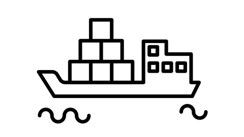 Line icon animation ship 스톡 동영상 103305907